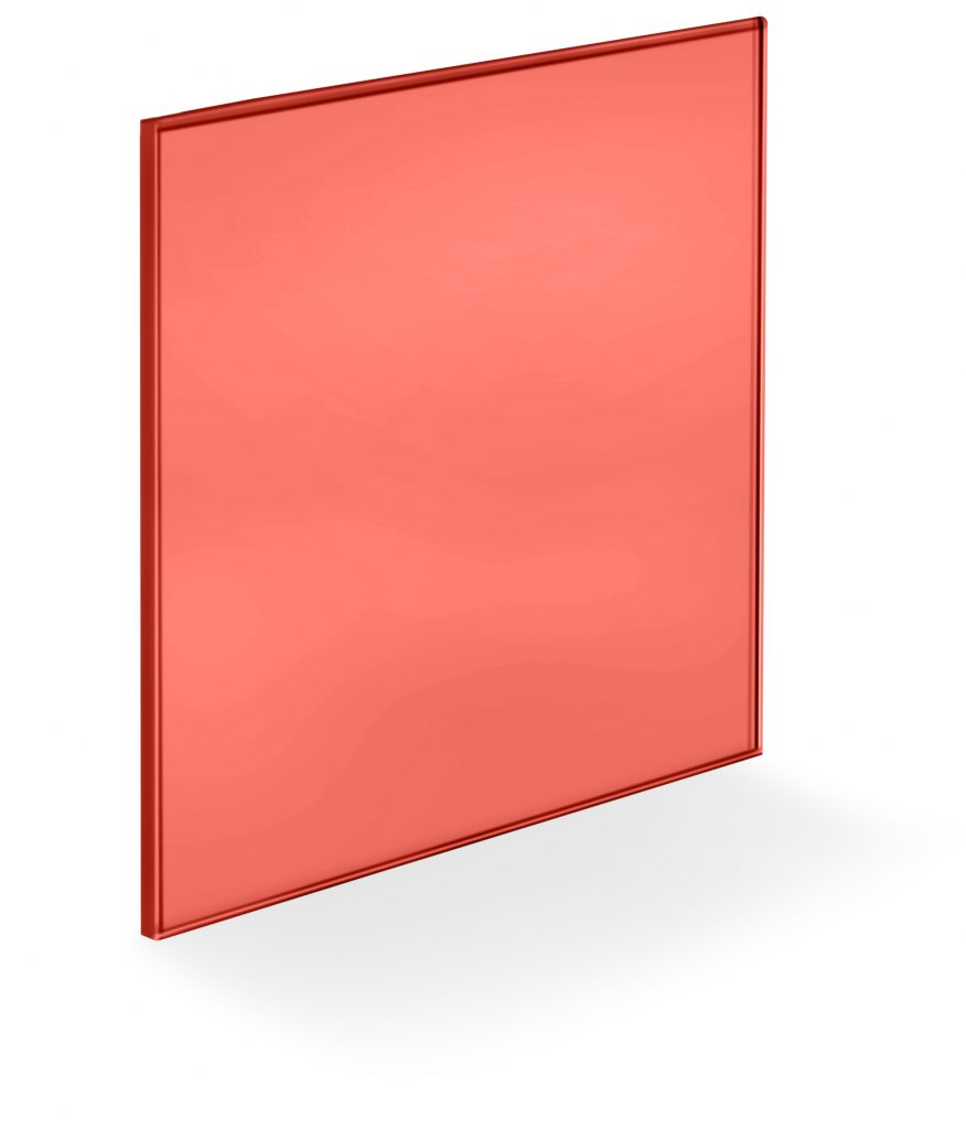  Glass Wall Panels - Red - Pantone 16-1548-TCX