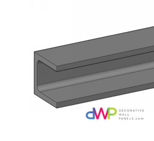 Extruded Aluminum C Channels Cap  - C Channel Rounded Inside Corners