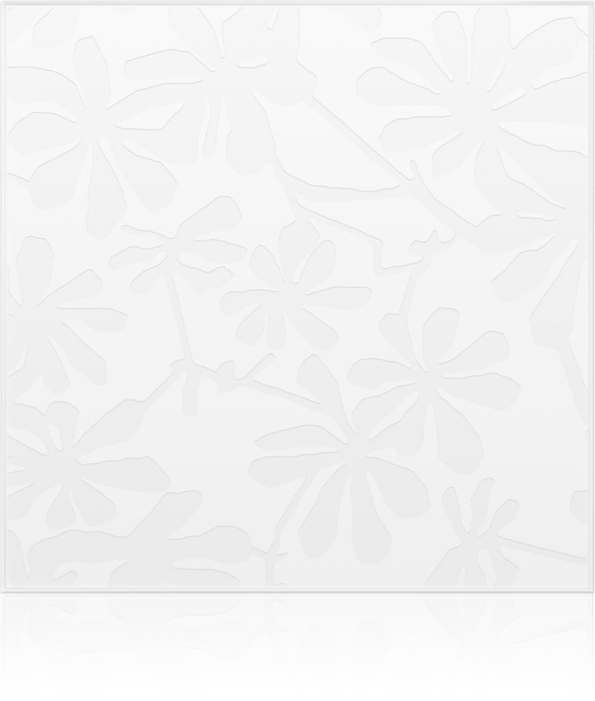 Glass Wall Panels - Etched & Backpainted - Daisies-Backpainted