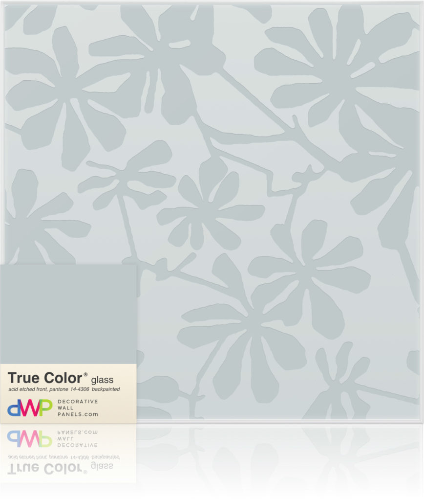 Glass Wall Panels - Etched & Backpainted - Daisies-Backpainted