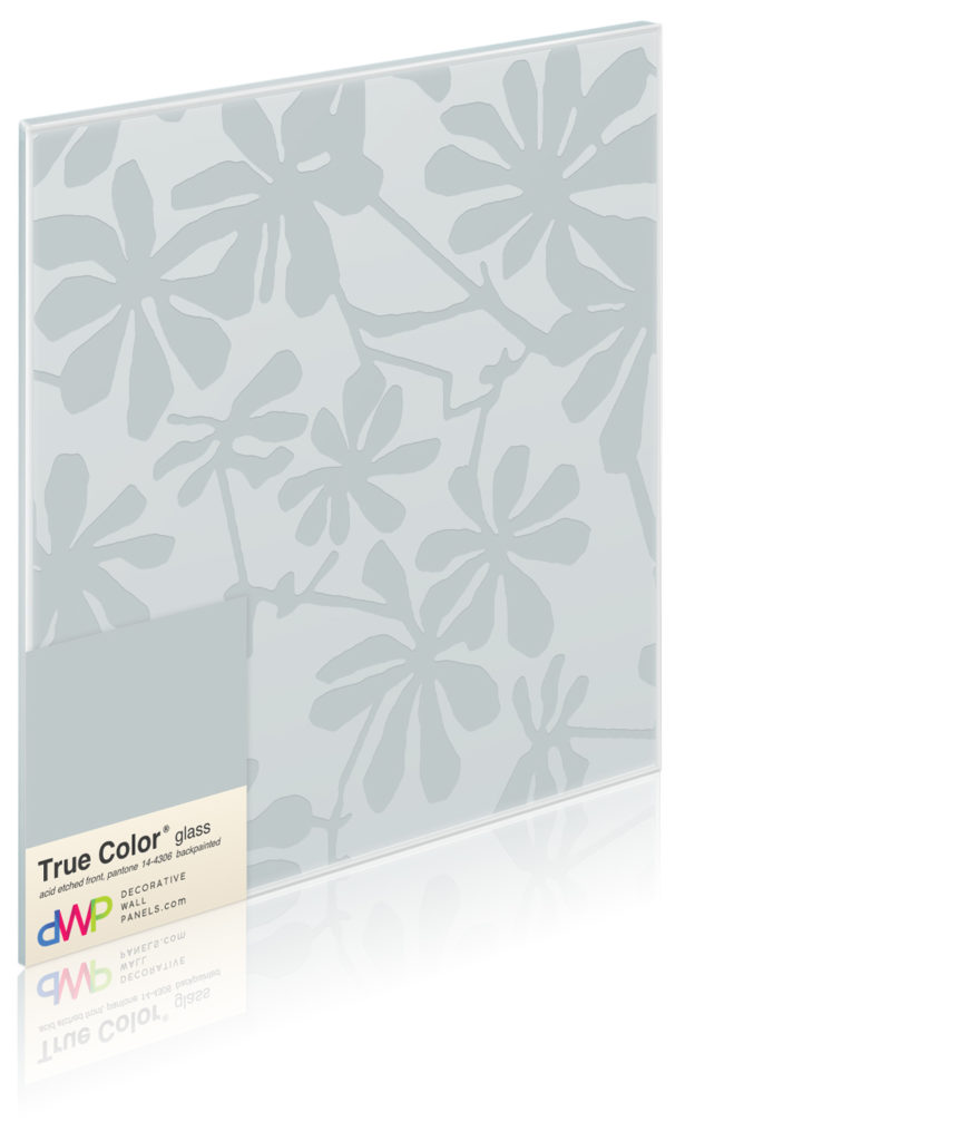Glass Wall Panels - Etched & Backpainted - Daisies-Backpainted