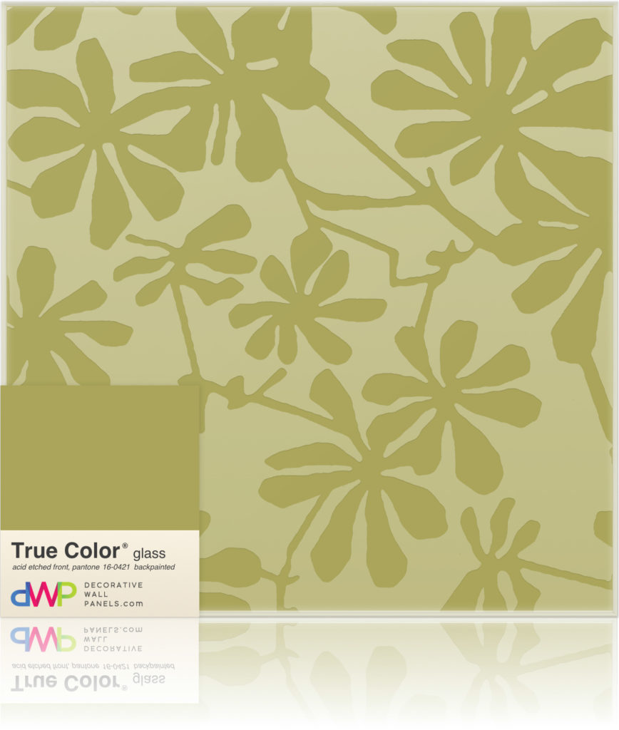 Glass Wall Panels - Etched & Backpainted - Daisies-Backpainted