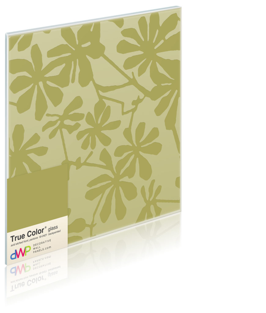 Glass Wall Panels - Etched & Backpainted - Daisies-Backpainted