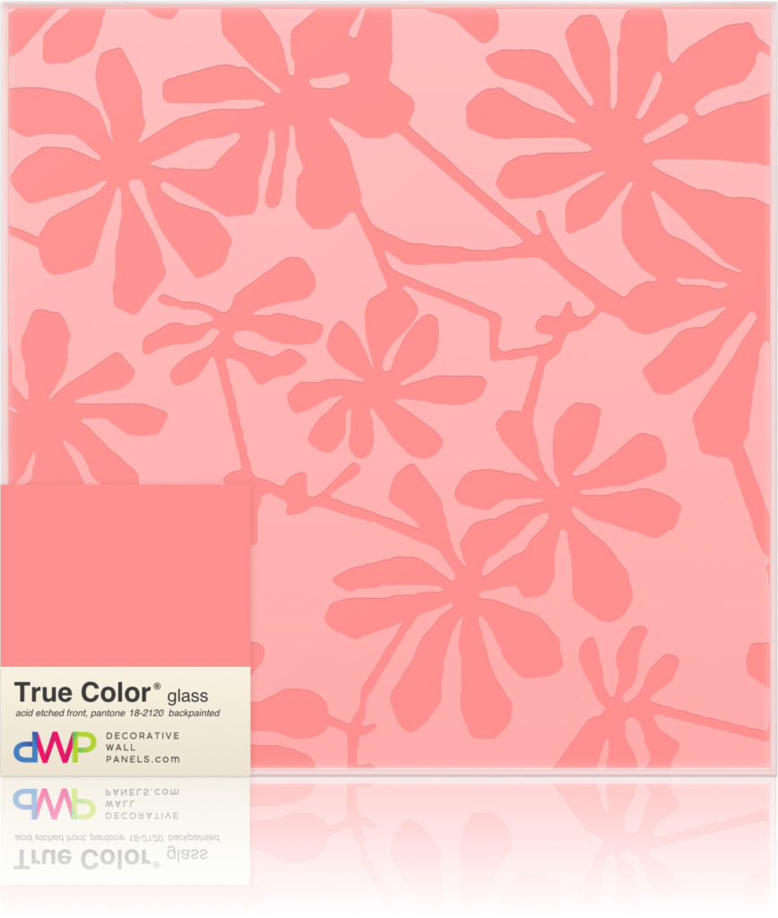 Glass Wall Panels - Etched & Backpainted - Daisies-Backpainted