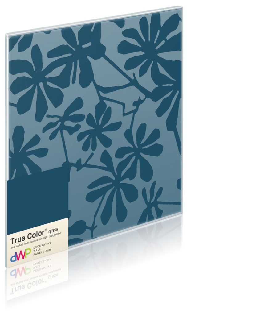 Glass Wall Panels - Etched & Backpainted - Daisies-Backpainted