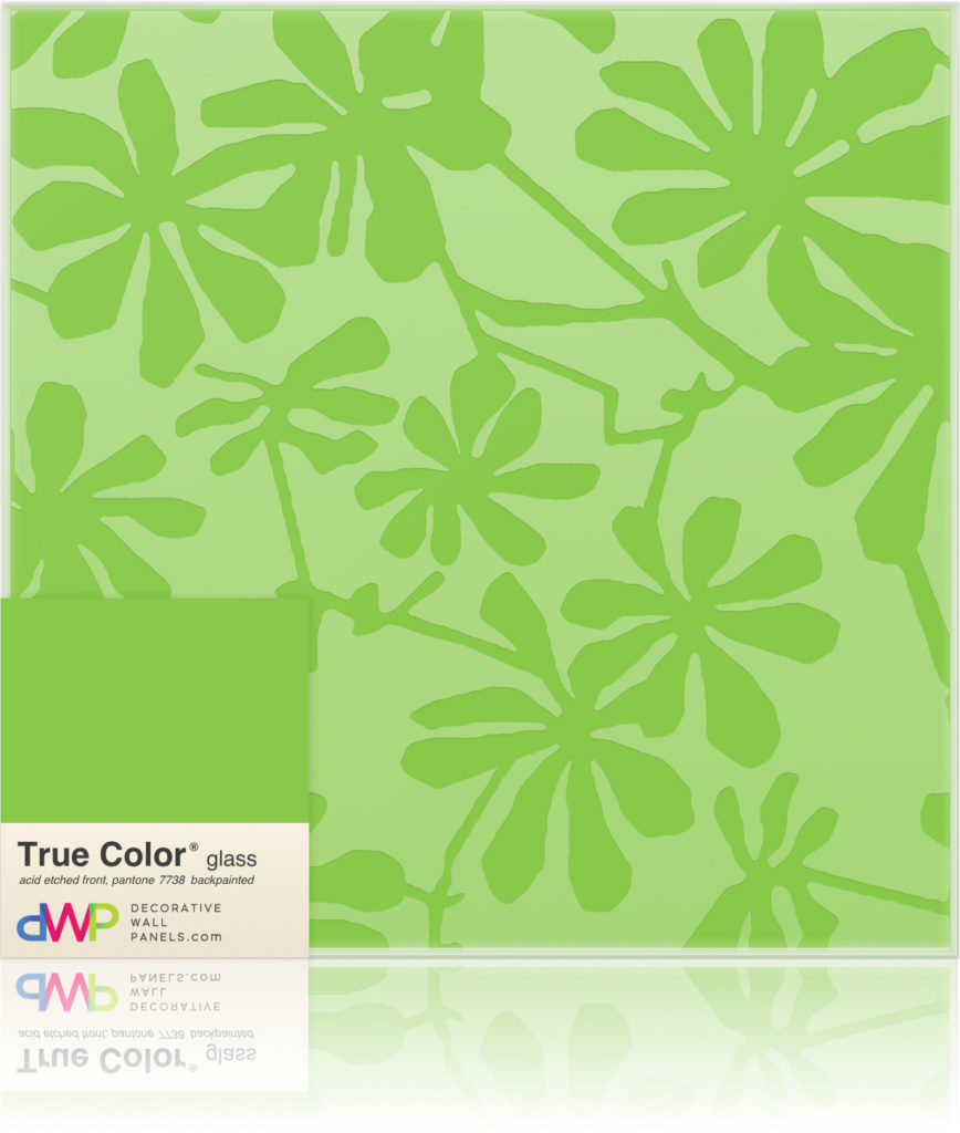 Glass Wall Panels - Etched & Backpainted - Daisies-Backpainted
