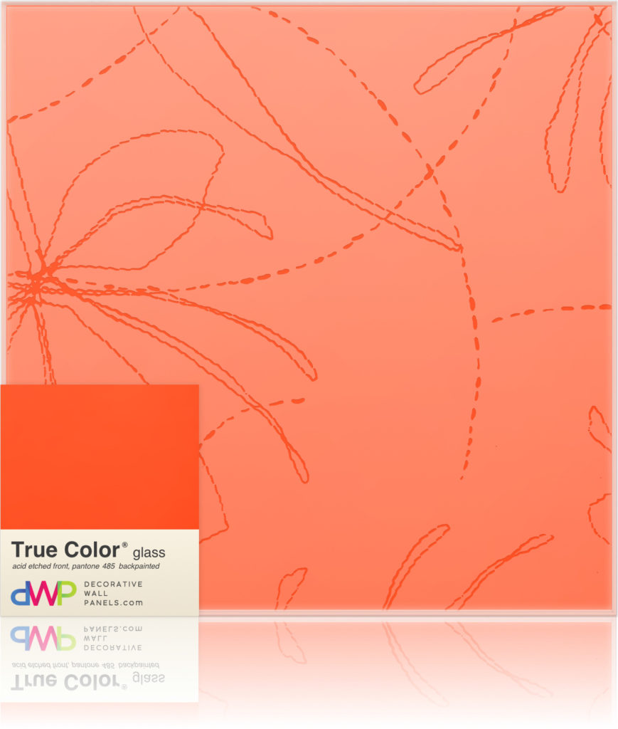 Glass Wall Panels - Etched & Backpainted - Dragonflies-Backpainted
