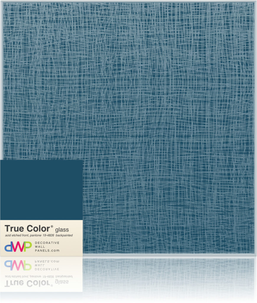  Glass Wall Panels - Etched & Backpainted - Fish-Net-Backpainted