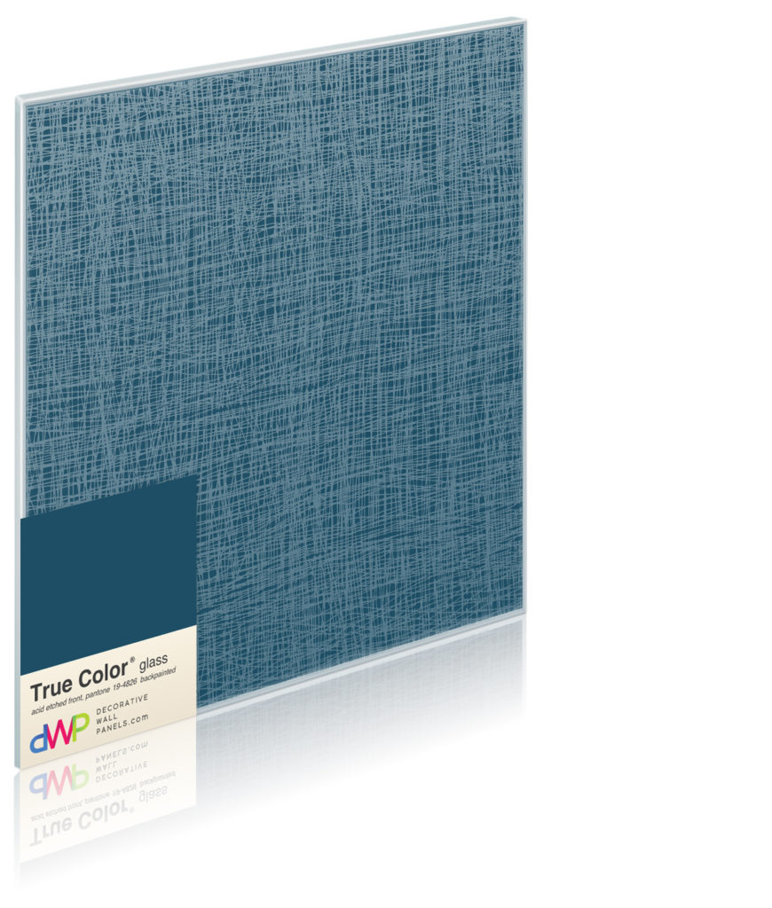  Glass Wall Panels - Etched & Backpainted - Fish-Net-Backpainted