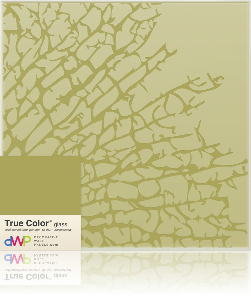  Glass Wall Panels - Etched & Backpainted - Kelp-Backpainted