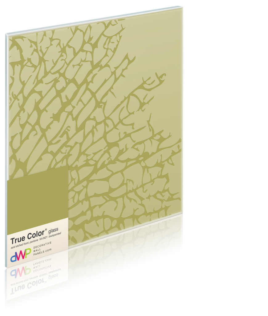  Glass Wall Panels - Etched & Backpainted - Kelp-Backpainted