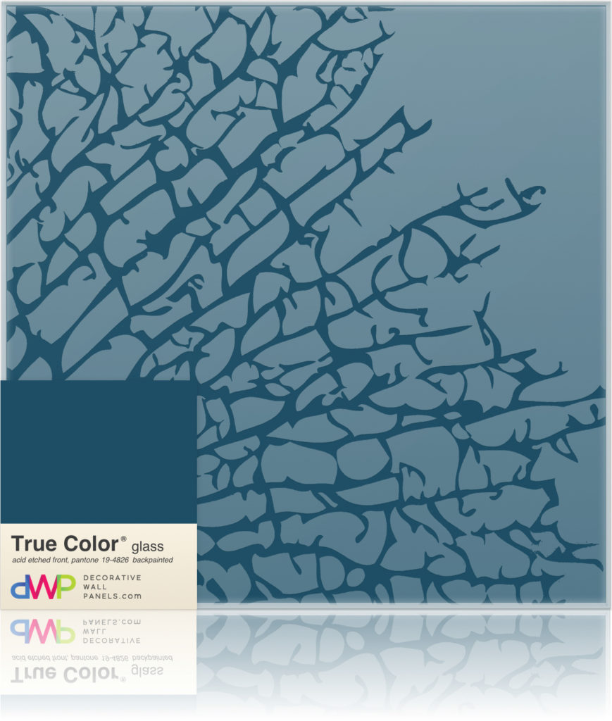  Glass Wall Panels - Etched & Backpainted - Kelp-Backpainted