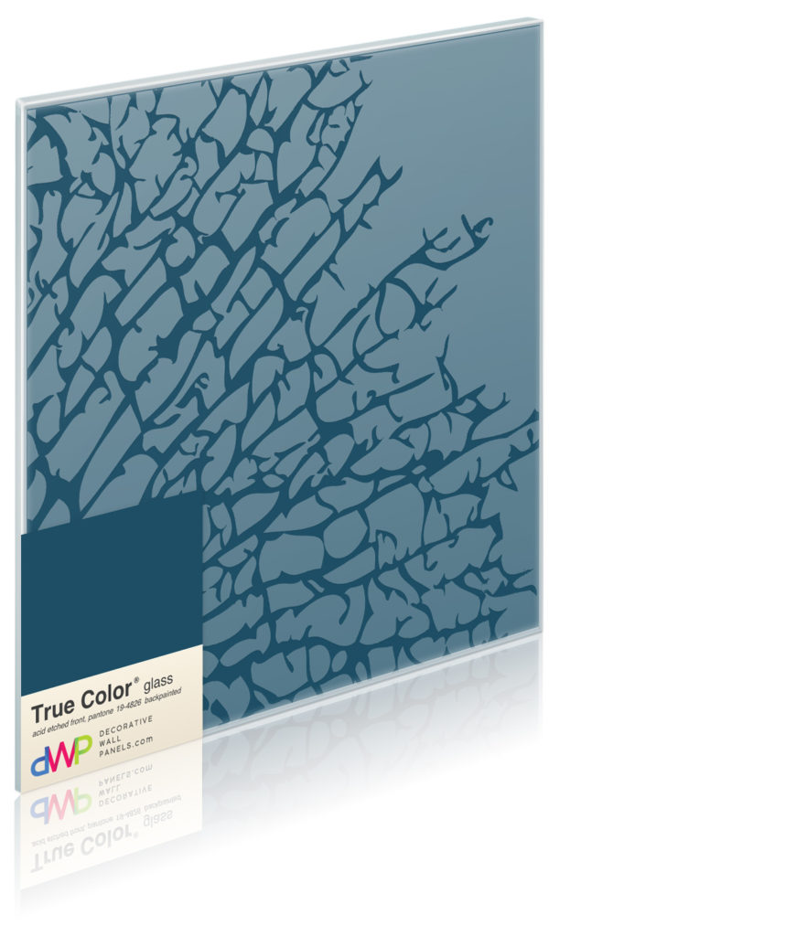  Glass Wall Panels - Etched & Backpainted - Kelp-Backpainted