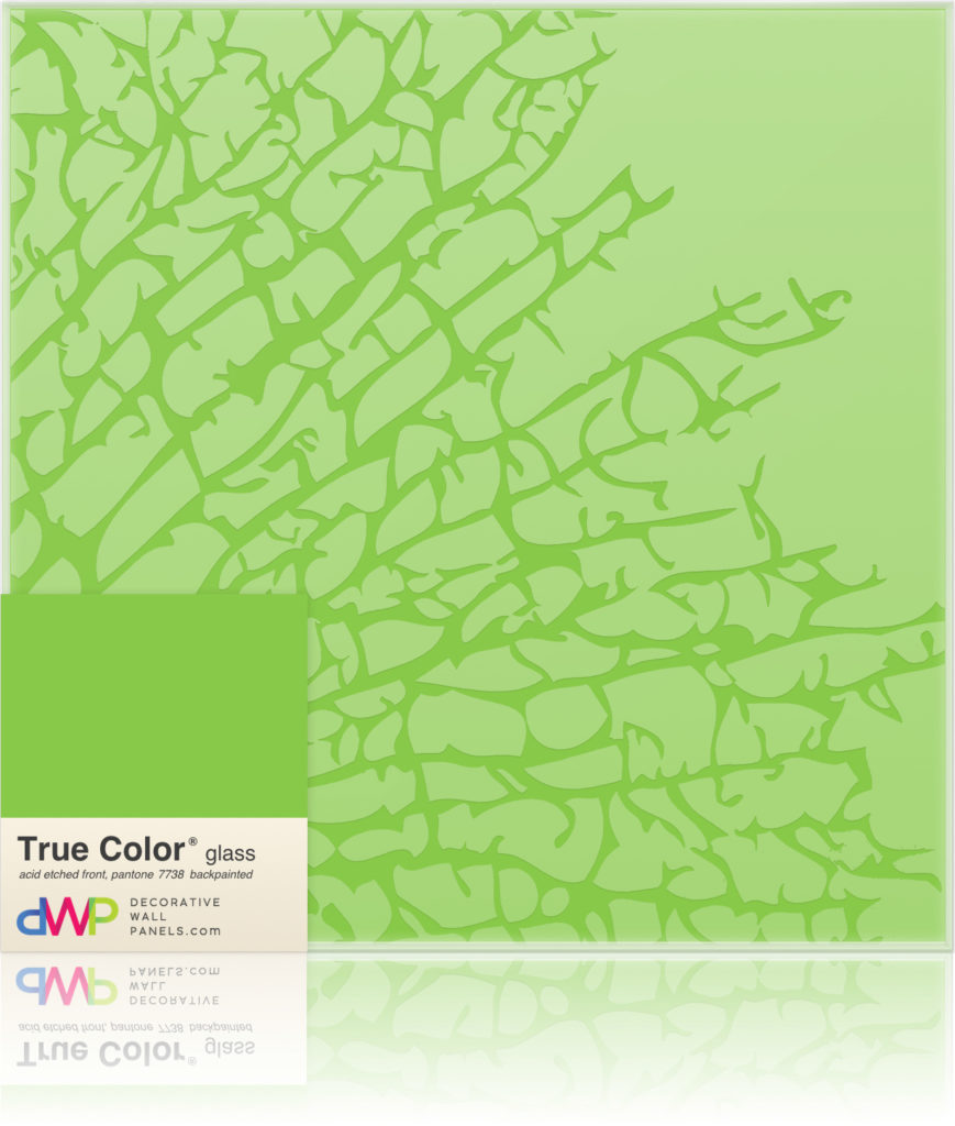  Glass Wall Panels - Etched & Backpainted - Kelp-Backpainted