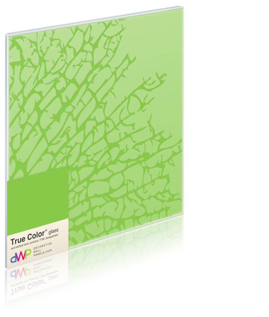  Glass Wall Panels - Etched & Backpainted - Kelp-Backpainted