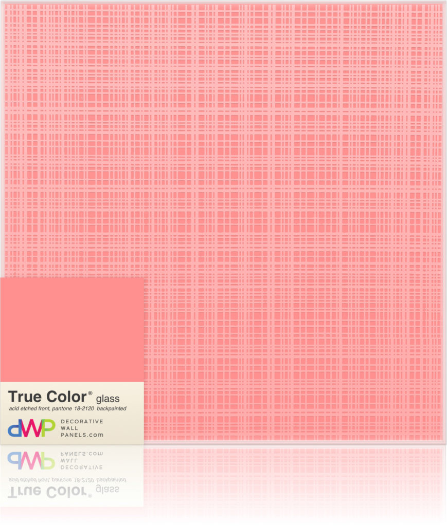  Glass Wall Panels - Etched & Backpainted - Plaid-Backpainted