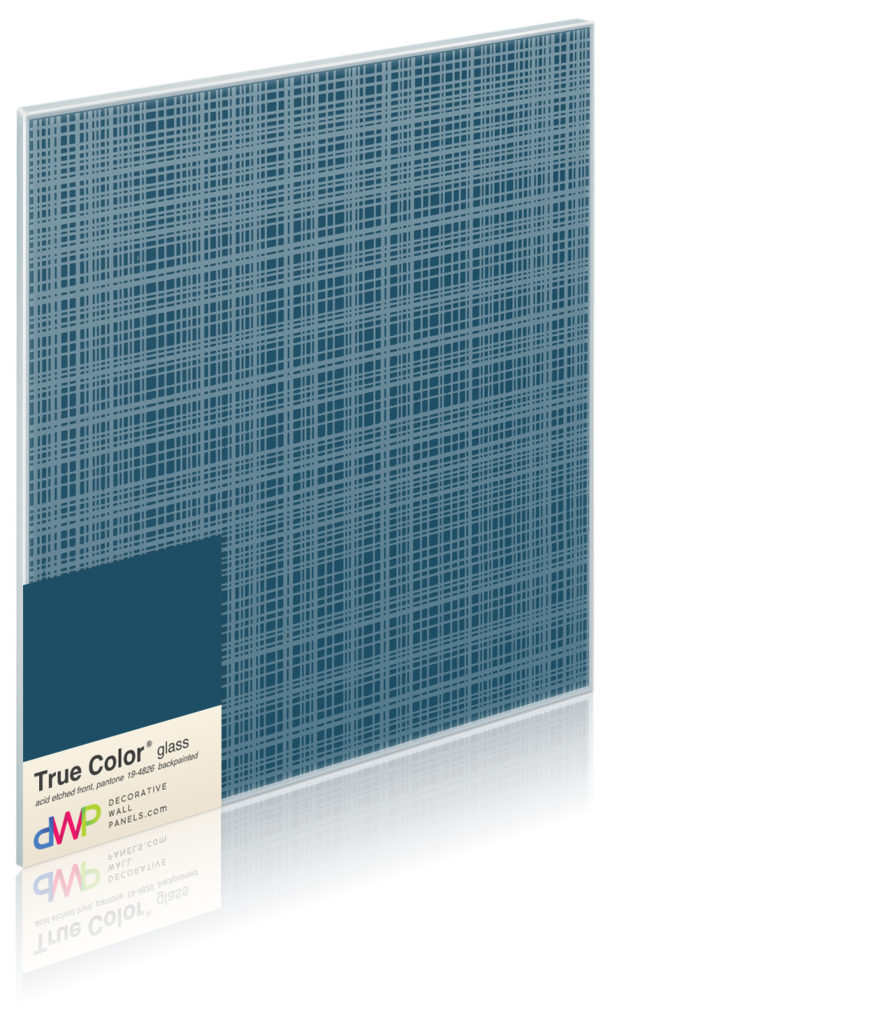  Glass Wall Panels - Etched & Backpainted - Plaid-Backpainted