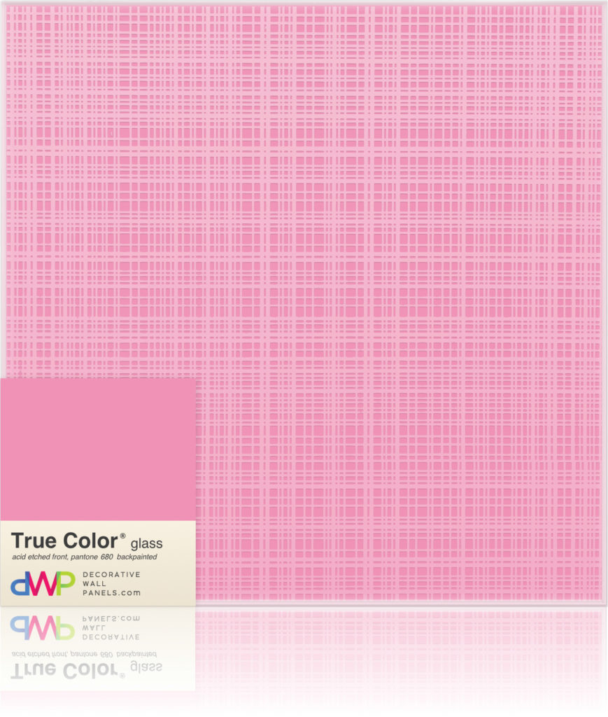  Glass Wall Panels - Etched & Backpainted - Plaid-Backpainted