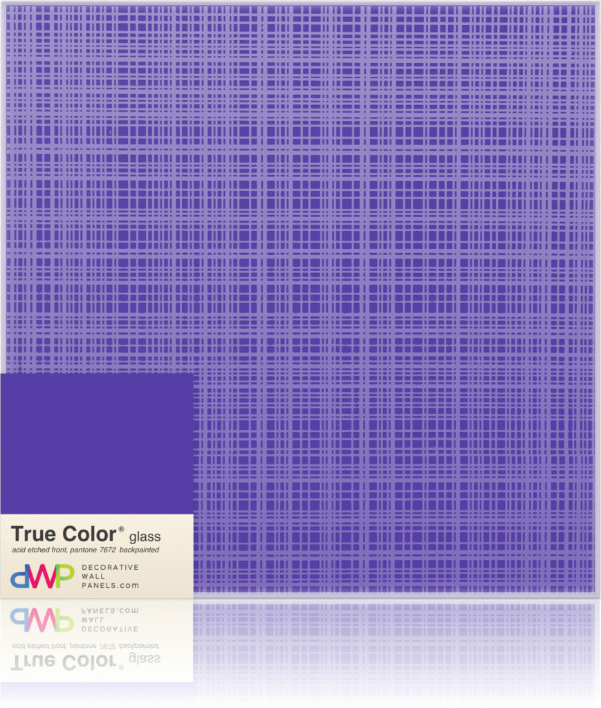  Glass Wall Panels - Etched & Backpainted - Plaid-Backpainted