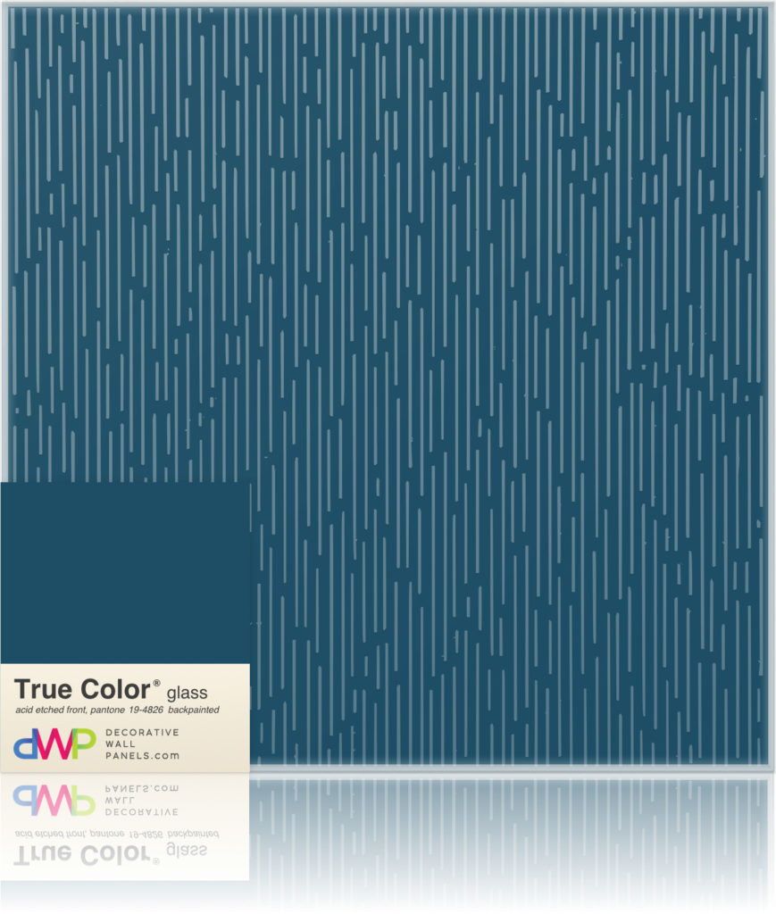  Glass Wall Panels - Etched & Backpainted - Rain-Backpainted